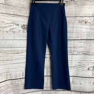Coreio Pants Womens Size Small Petite yoga cropped Navy Blue active pull on